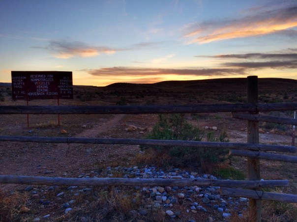 Sunset at the Parking Corral.